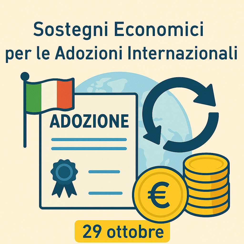 Sostegni economici alle famiglie per le Adozioni Internazionali – Avviso di scadenza dei termini di presentazione della Domanda